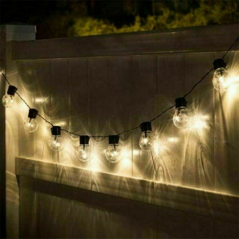 String Lights Solar Retro Ball Outdoor Garden LED Festoon Party Globe Bulb Lamp