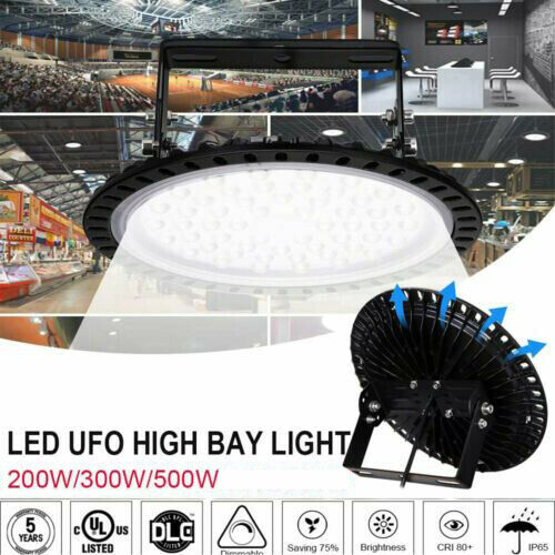 200W 300W 500W UFO LED High Bay Light Factory Industrial Warehouse Shop Lighting