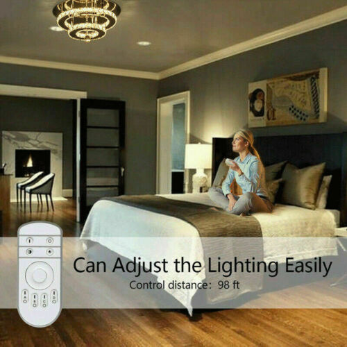 Modern Luxury Crystal 36W LED Ceiling Light Flush Mount Chandelier Bedroom light