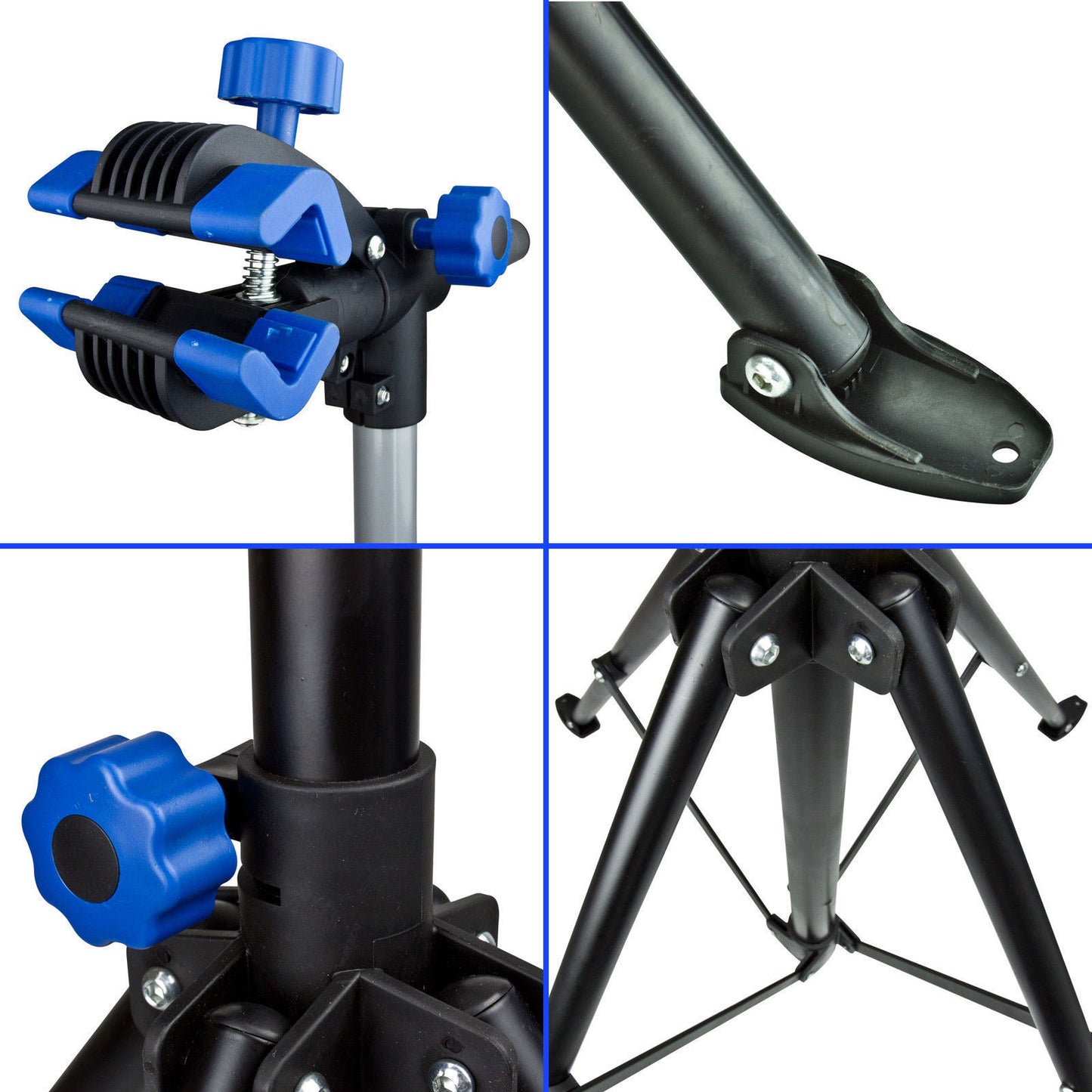 Bike Repair Work Stand With Bonus Tool Tray For Home Bicycle Mechanic Quick Release Blue Road bike MTB