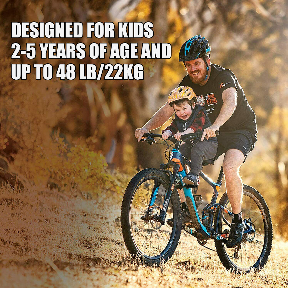 Kids Bike Seat and Handlebar Accessory Combo Pack - Complete Set | Front Mounted Bicycle Seats for Children 2-5 Years