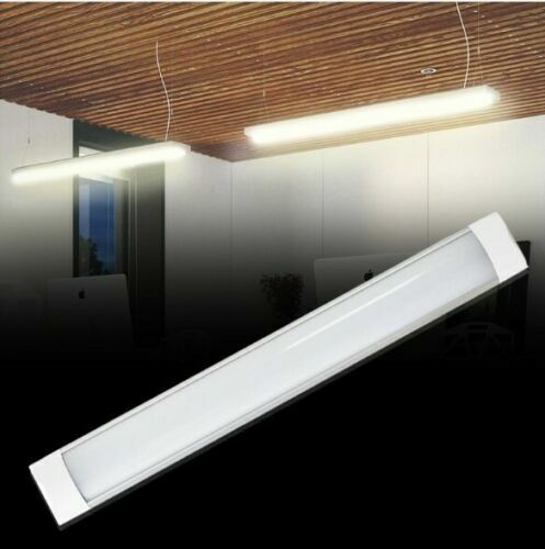 5PCS 2FT LED Tube Batten Linear Slimline Ceiling Light Cool White Lamp Fixture
