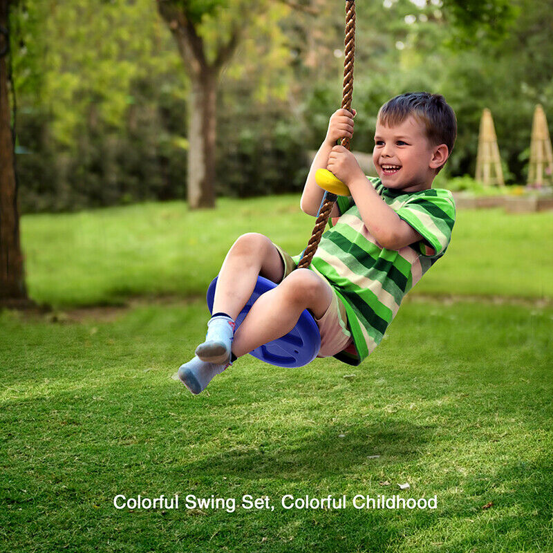 Tree Climbing Rope and Kids Disc Swing Seat Set Outdoor Playground Accessories