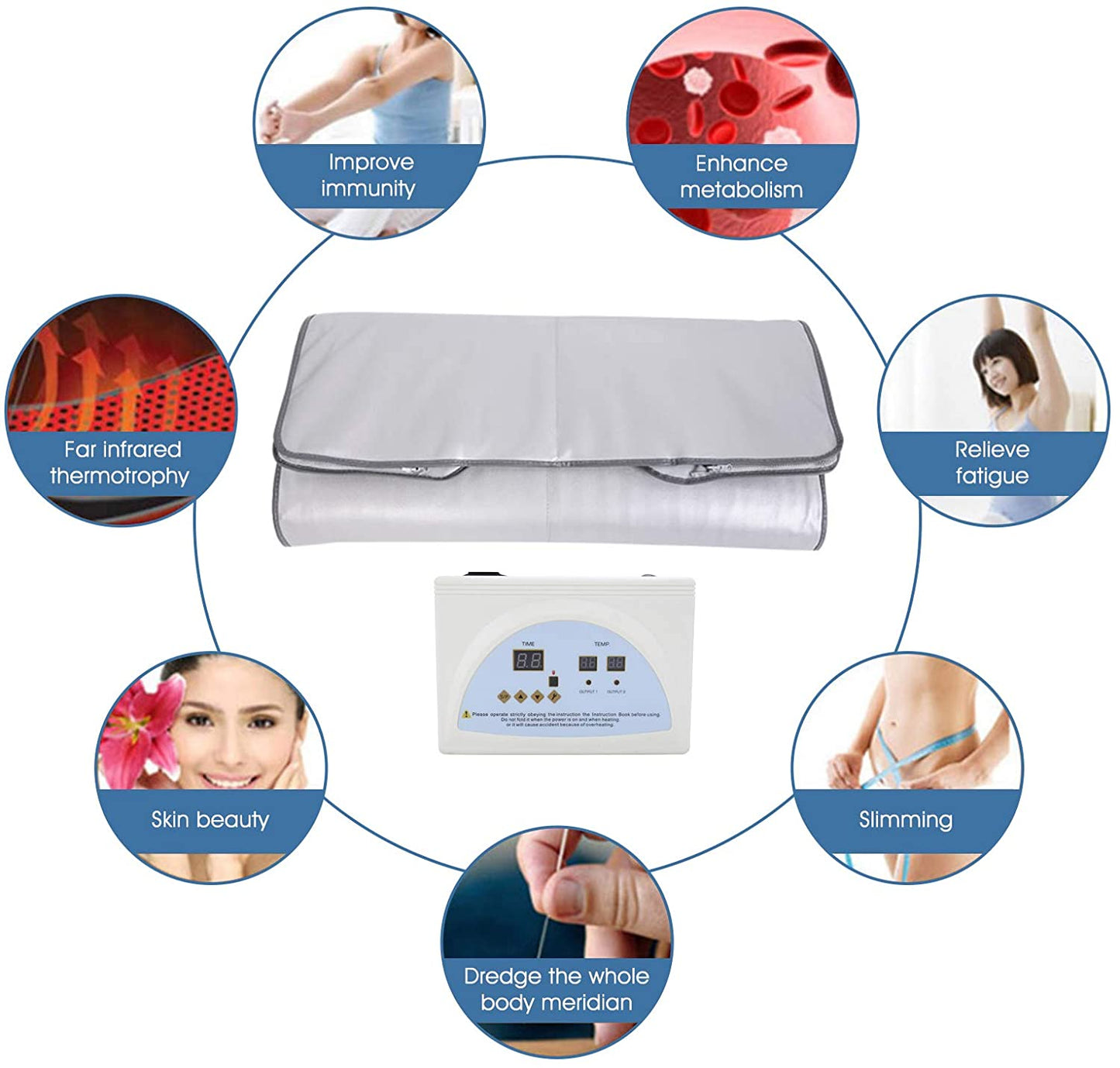 Body Shaper Sauna Slimming Blanket; Detox Therapy Machine Infrared Blanket