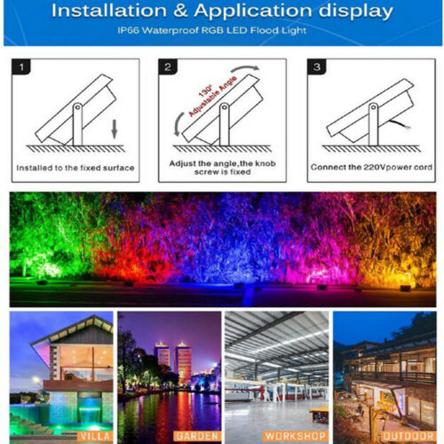 LED Floodlight 50W 100W Outdoor Garden Security Flood Light External Lighting
