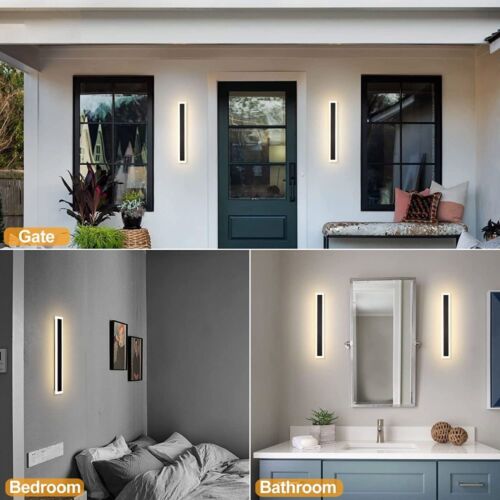Modern LED Wall Light Sconce Waterproof Outdoor Lamp Exterior Lights Long Strip