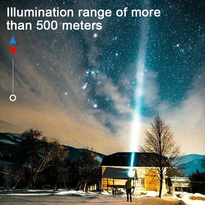 5 Mode Zoomable LED Hunting Torch Powerful 110000LM Tactical Flashlight