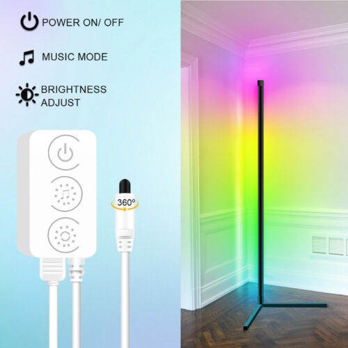 156 CM RGB LED Floor Corner Lamp Light Stand Bluetooth Streaming Game Decoration