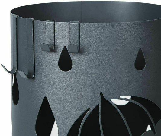 Metal Modern Umbrella Stand & Black Umbrella Holder;  Garden & Outdoor Parasol Base Holder Storage